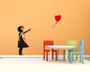 Banksy Girl Balloon Silhouette Wall Art Sticker